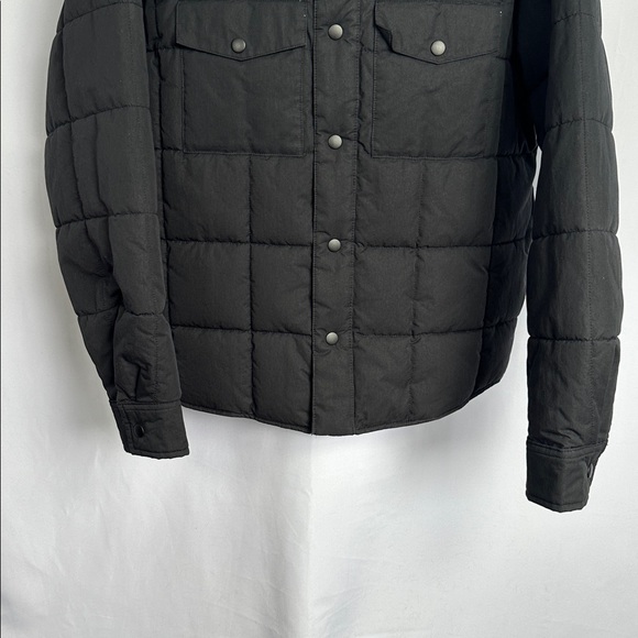 George Men’s Black Quilted Puffer Jacket Snap Button Size M - Picture 4 of 8